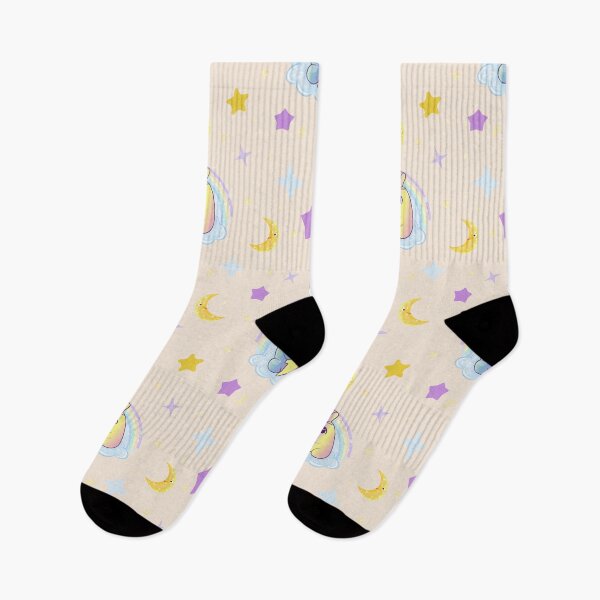 Item preview, Pastel Apricot Rainbow Lightning Dreams Pattern designed and sold by Herzbaumatelier.