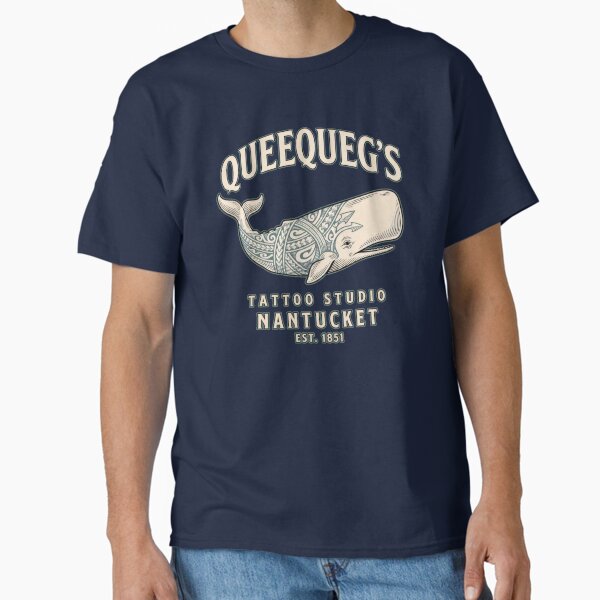 Item preview, Estudio de tatuajes de Queequeg, Nantucket, ballena Moby Dick designed and sold by WholeLifePress.
