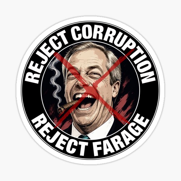 Item preview, RECHAZA LA CORRUPCIÓN, RECHAZA A FARAGE designed and sold by Paparaw.