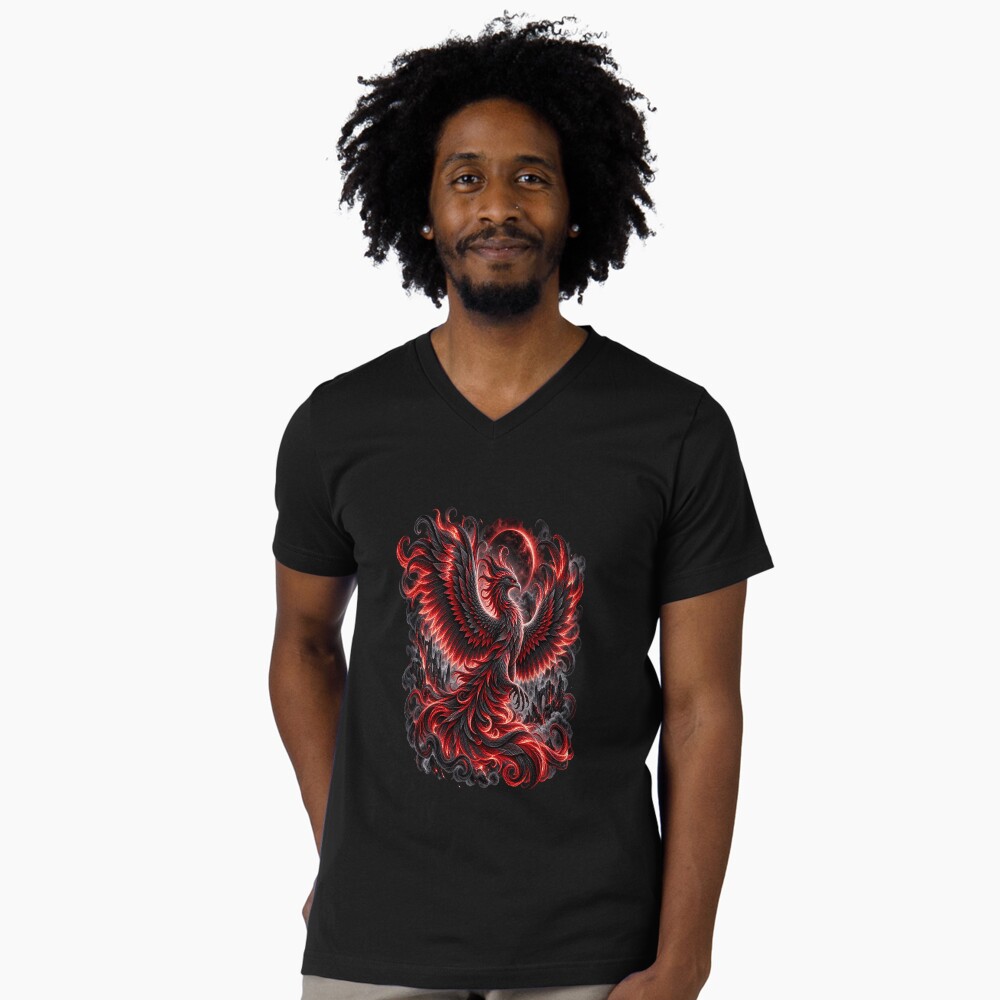 Vista previa del artículo con la obra «Camiseta de cuello en V», diseñado y vendido por TroviTutto.