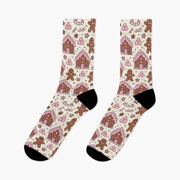 Item preview, Pink Gingerbread Christmas Pattern designed and sold by PunchDrop.