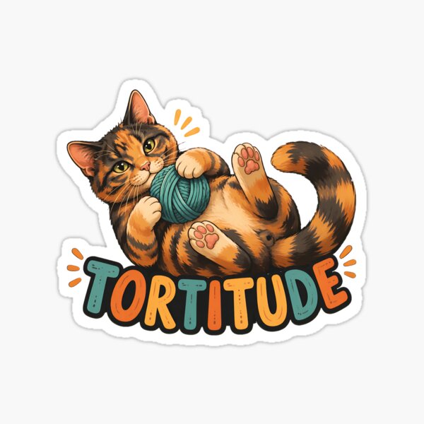 Artikelvorschau, Calico-Katze, Tortitude, lustiges Wortspiel entworfen und verkauft von OlyvieArt.