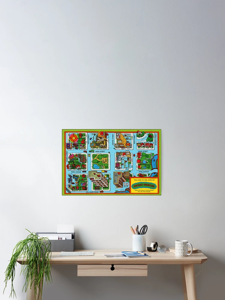 Thumbnail 2 of 3, Poster, Sweet Pickles Map designed and sold by RadicalRad.