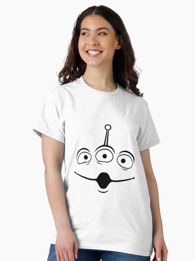 Aperçu 3 sur 7. T-shirt classique avec l'œuvre Disney Pixar Toy Story Visage d'extraterrestre Halloween créée et vendue par aguirremattie.