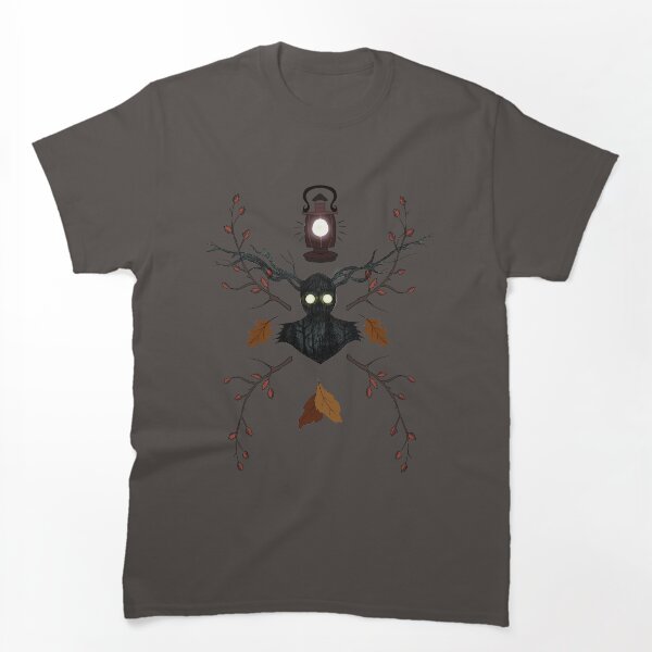 Aperçu de l'œuvre T-shirt The Beast, un modèle effrayant et saisonnier d'Halloween, inspiré du mur du jardin créée et vendue par DearhoneyandArt.