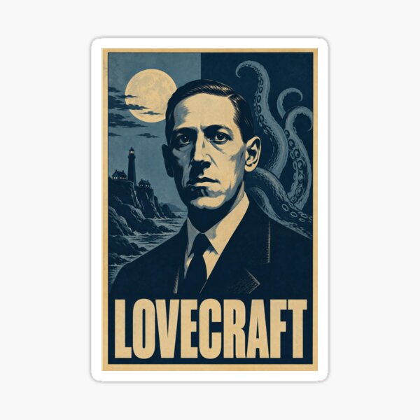 Artikelvorschau, Lovecraft-Hoffnungsposter – Dunkelblaues HP-Lovecraft-Cthulhu-Kunstwerk, kosmischer Horror-Druck entworfen und verkauft von ValentinaHramov.