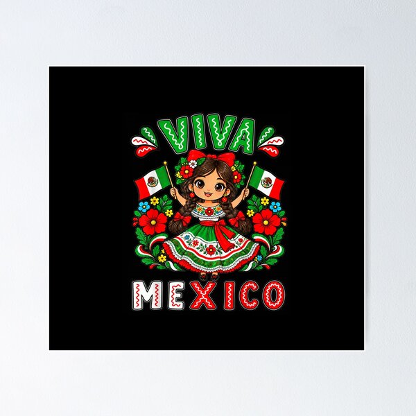 Artikelvorschau, Tag der mexikanischen Flagge, Unabhängigkeitstag der mexikanischen Frauen, Viva Mexico entworfen und verkauft von HenikaPonko.