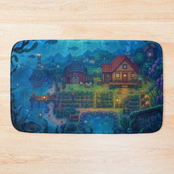 Aperçu de l'œuvre Stardew Valley sous l'eau créée et vendue par FeelTheDrawing.