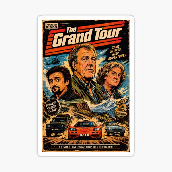 Artikelvorschau, The Grand Tour – Jeremy Clarkson, Richard Hammond & James May | Vintage-Comic aus den 80ern entworfen und verkauft von AS94 Creative Designs.