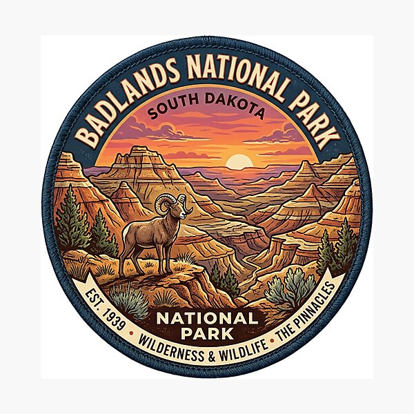 Item preview, Badlands  National Park South Dakota designed and sold by TulipaGraphics.