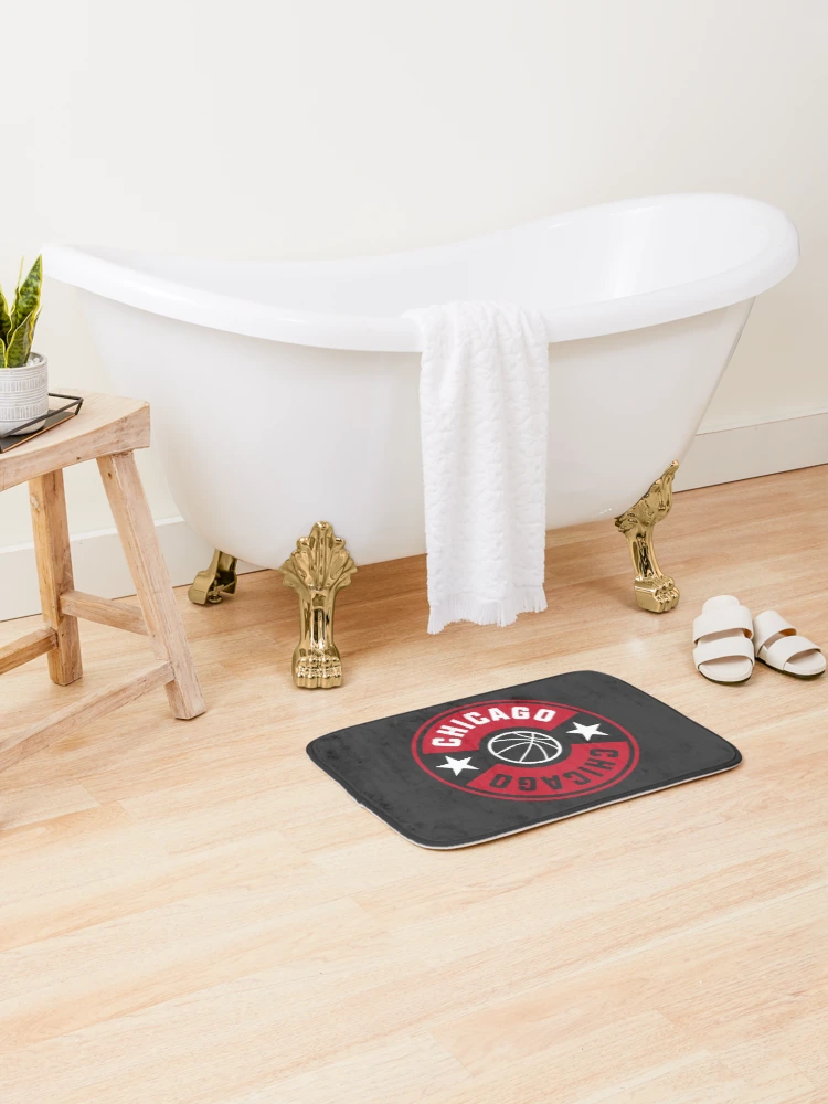 Thumbnail 2 of 6, Bath Mat, Chicago basketball designed and sold by BVHstudio.