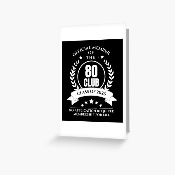 Aperçu de l'œuvre Membre officiel du Club des 80 ans créée et vendue par NumbersFort.