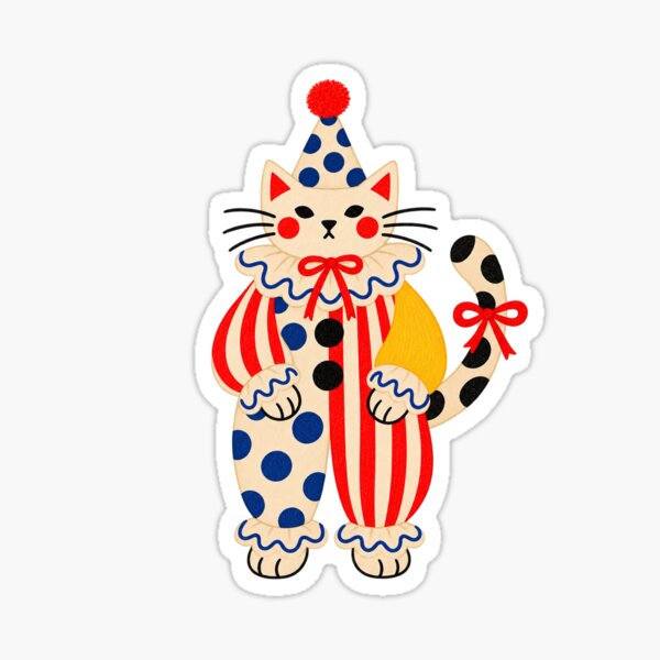 Item preview, Gato Payaso. Clowncore. designed and sold by CoCoArt-Ua.
