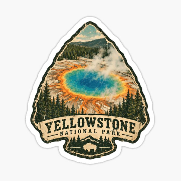 Aperçu de l'œuvre Souvenir de voyage du parc national de Yellowstone, États-Unis créée et vendue par HumansStuck12.