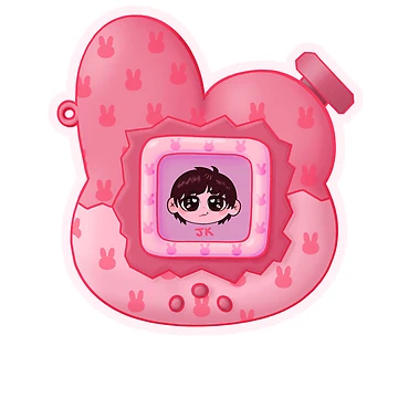 Imagen de la obra Pegatina Tamagotchi BT21 COOKY– Diseño Tierno de JUNGKOOK Chibi Mascota Virtual de Zypherpng