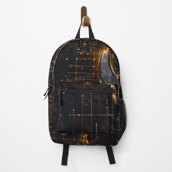Item preview, Gold Bass Guitar Blueprint Black Art designed and sold by RAGANADesign.