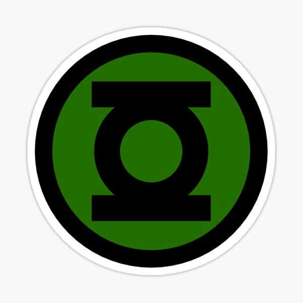 Aperçu de l'œuvre Lanternes : Logo de poitrine de Green Lantern, design sombre créée et vendue par Imaginary Ink.