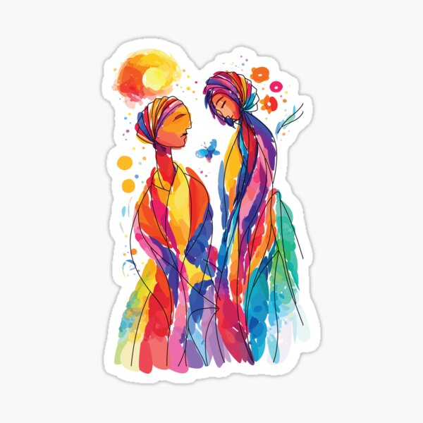 Artikelvorschau, Boho-Frauen in Farbe — Aquarellkunst entworfen und verkauft von photossmirnov.