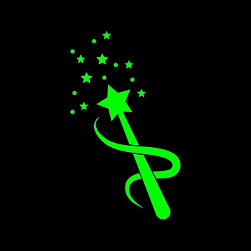 Artwork thumbnail, Lime Sparkle Star Magic Wand Design by pattern-archive