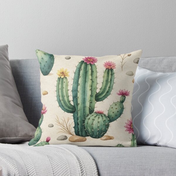 Item preview, Vintage Flowering Cactus Desert Pattern designed and sold by SassyArtistry.