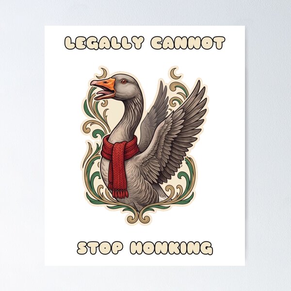 Item preview, Ornate Goose Legally Cannot Stop Honking designed and sold by Keizoku Studio.