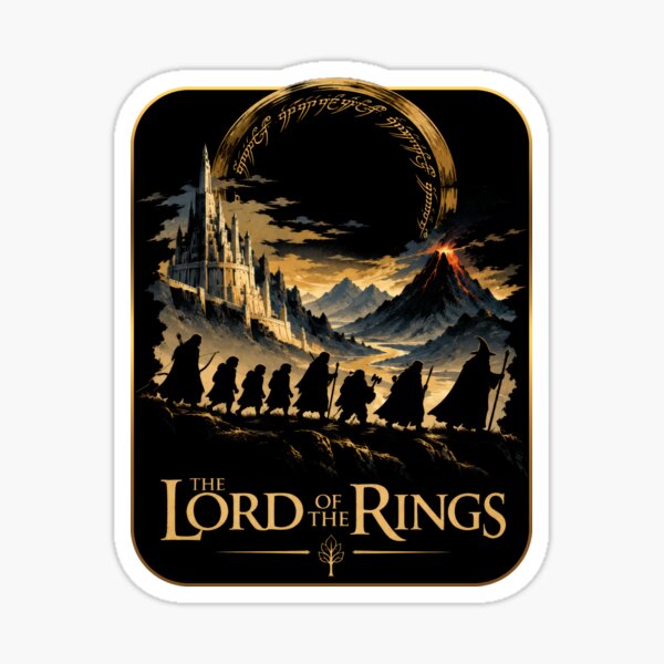 Aperçu de l'œuvre La Communauté de l'Anneau - Édition Or - Films du Seigneur des Anneaux créée et vendue par HardDraw.