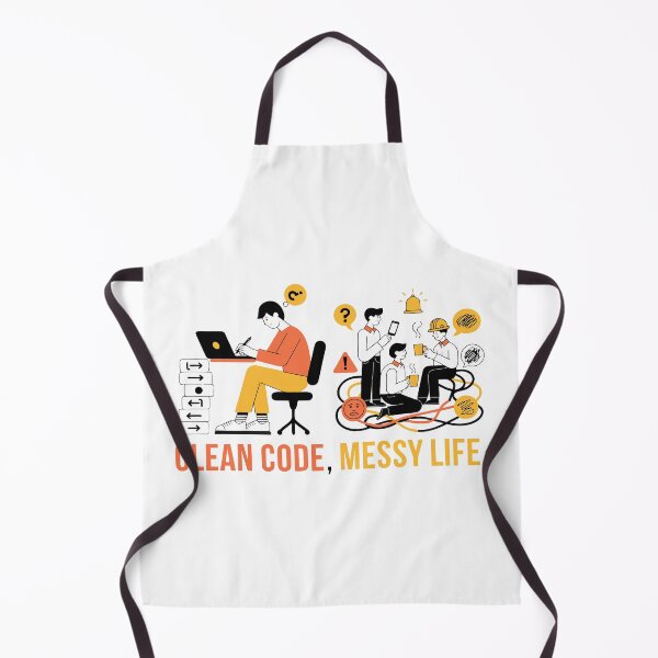 Item preview, Clean Code Messy Life Funny Programmer Coding T-Shirt designed and sold by Design-Pro-21.