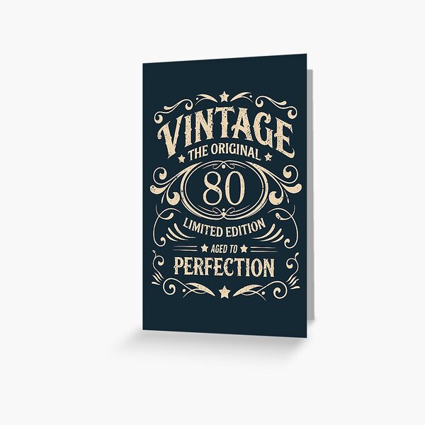 Aperçu de l'œuvre Vieilli à la perfection - Vintage 80 ans - Cadeau pour un 80e anniversaire créée et vendue par Alexaltay.