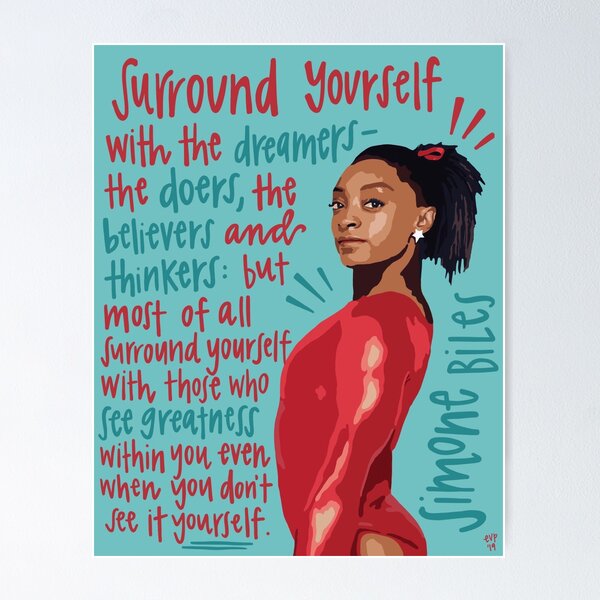 Item preview, Retrato de Simone Biles, gimnasta designed and sold by emilyvpcreates.