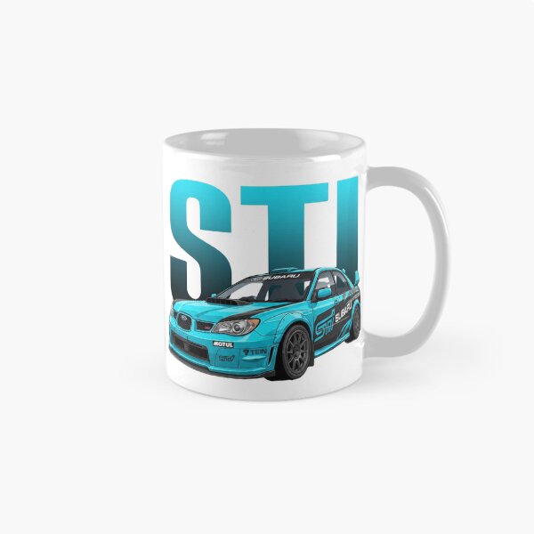 Item preview, Cyan Subaru Impreza WRX STI Hawkeye Rally Tuner Vector Art designed and sold by Motorline44.