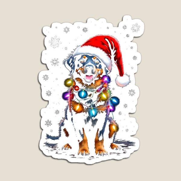 Item preview, Rottweiler festivo con luces navideñas designed and sold by KathrinEgger.