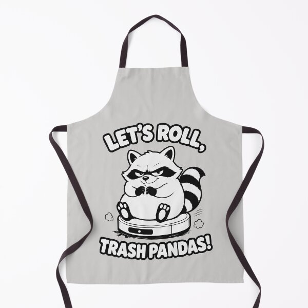 Item preview, Let's Roll Trash Pandas Raccoon Sticker – Robot Vacuum Riding Meme designed and sold by MalisoStickers.