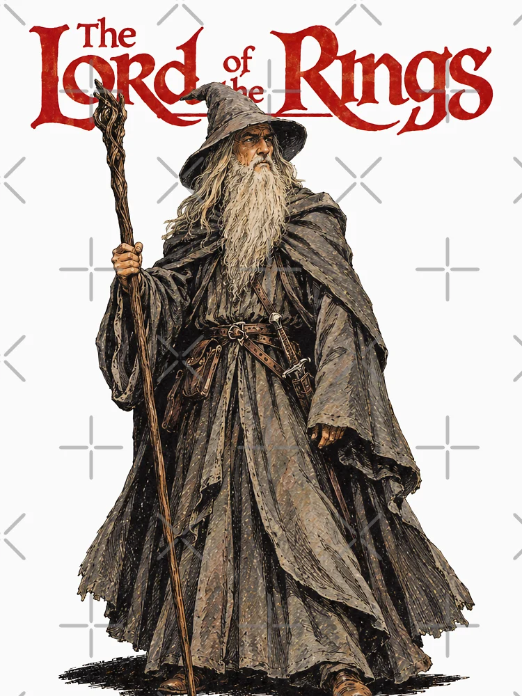 Thumbnail 7 of 7, Classic T-Shirt, Gandalf Classic designed and sold by melankolia.