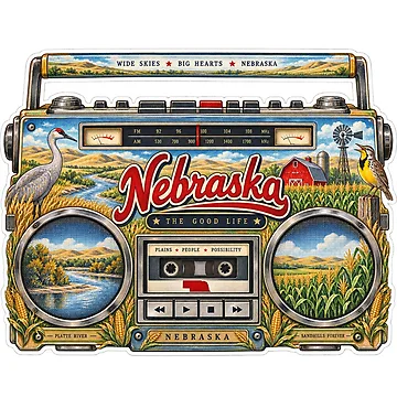 Aperçu de l'œuvre Nebraska Gen X Boom Box de Whimspired By Paxx