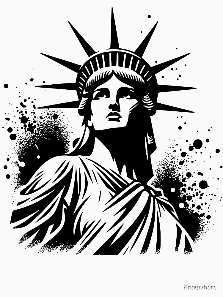 Thumbnail 7 of 7, Classic T-Shirt, Lady liberty designed and sold by Knowvhere.