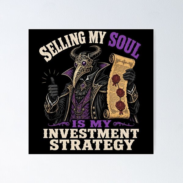 Item preview, Selling My Soul Is My Investment Strategy Warlock RPG designed and sold by Dice_Goblin_Studio.