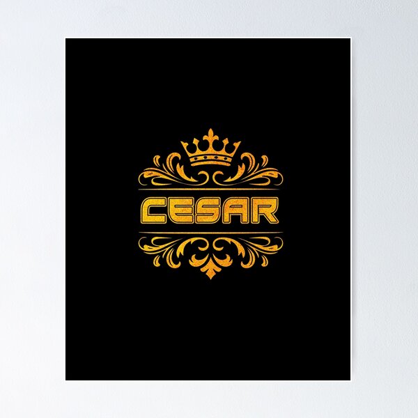 Aperçu de l'œuvre César : Design personnalisé, drôle et unique avec couronne créée et vendue par Watsonarts.