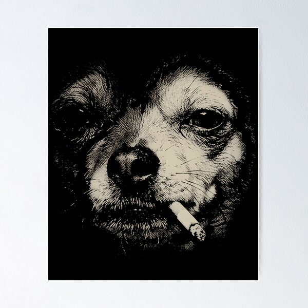 Item preview, Meme de chihuahua fumando un cigarrillo designed and sold by RudyBradford.