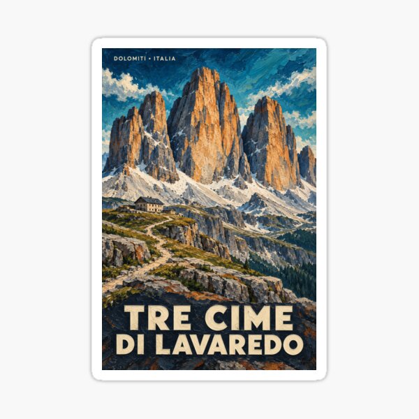 Aperçu de l'œuvre Tre Cime Di Lavaredo - Dolimiti - Italie créée et vendue par GoodOldVintage.