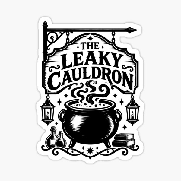 Aperçu de l'œuvre Illustration de pub magique de style vintage du Chaudron Baveur créée et vendue par Tee-D.