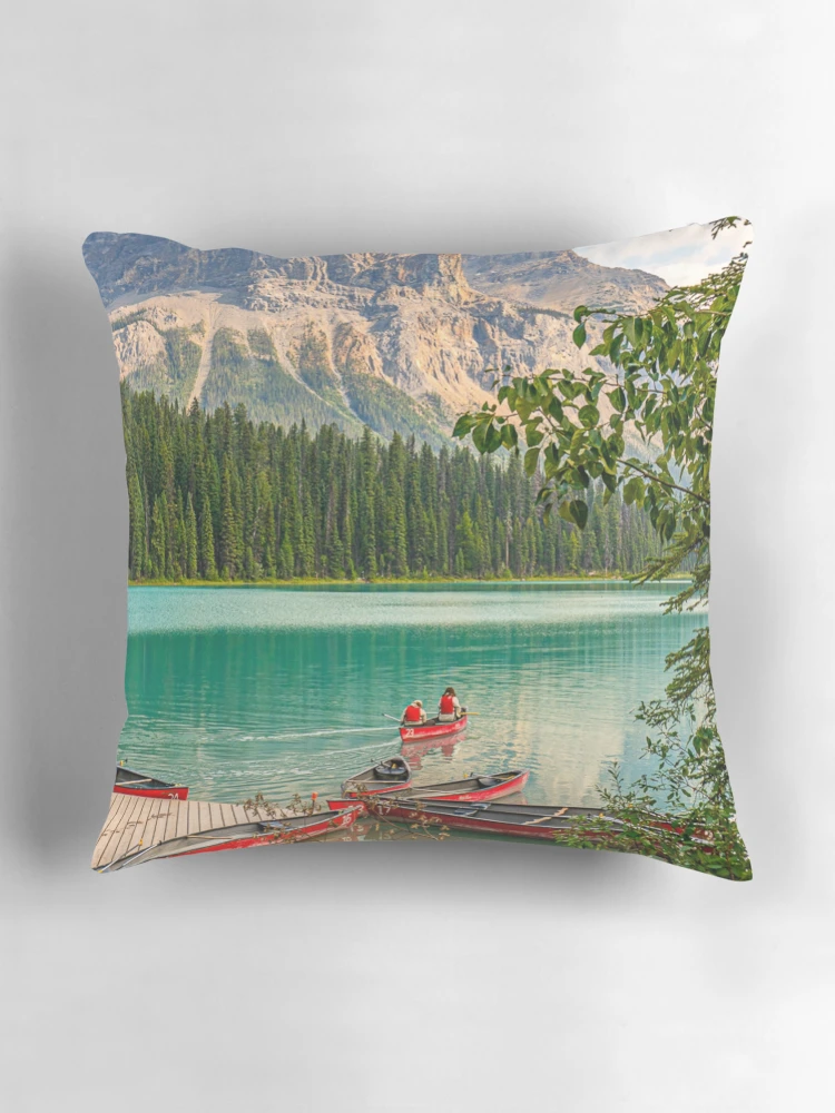 Thumbnail 3 of 4, Pillow, The First Canoeists designed and sold by Julie Navitka.