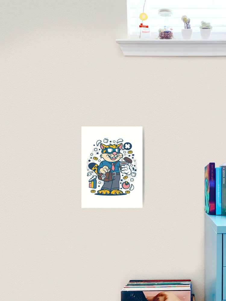 Thumbnail 2 of 3, Art Print, Leopard Businessman designed and sold by BellamyTremblay.