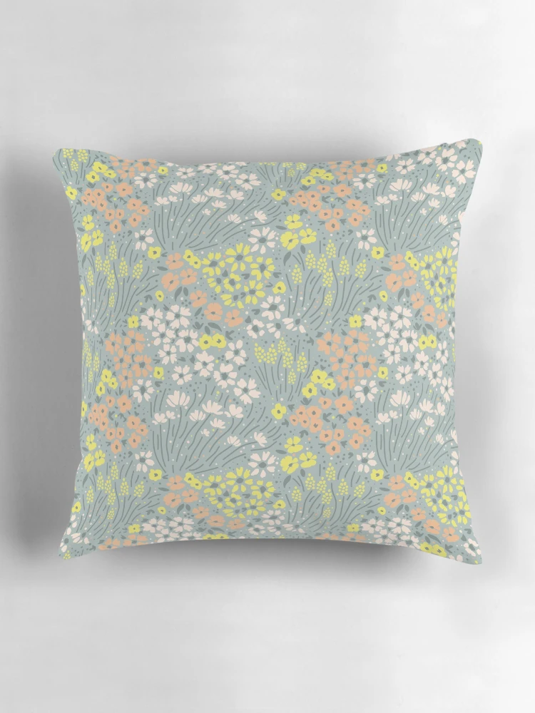 Thumbnail 3 of 4, Pillow, Seamless ditsy pattern designed and sold by elyomys.
