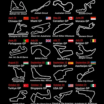 Vorschaubild zum Design Kalender Formel-Rennwagen 2027 benannte Rennstrecken von ideasfinder
