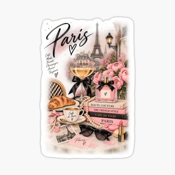 Item preview, Paris Champagne Mode Amour – Collage parisino chic francés designed and sold by MetaModel Editions.