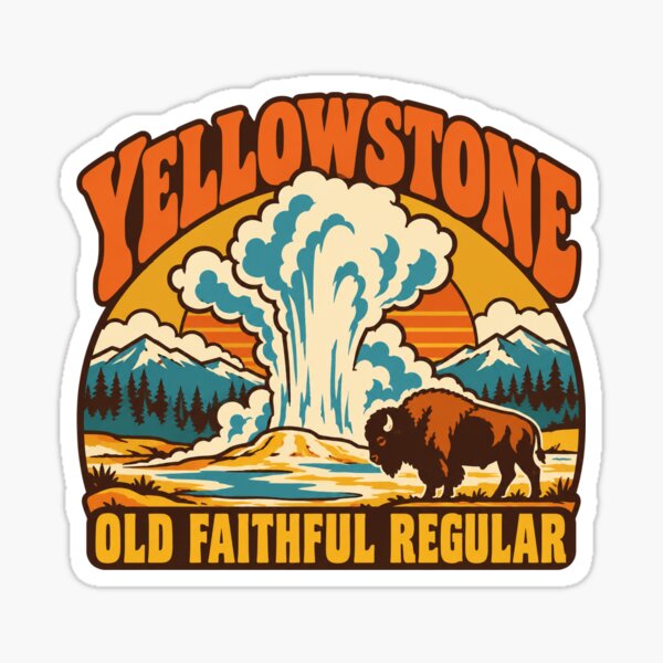 Aperçu de l'œuvre Cadeau de Yellowstone - Old Faithful Regular créée et vendue par RedRubyBubble.