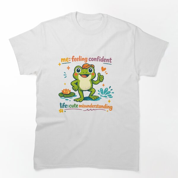 Item preview, Sentirse seguro Lindo malentendido Rana divertida Humor identificable Arte designed and sold by inkoutninja.