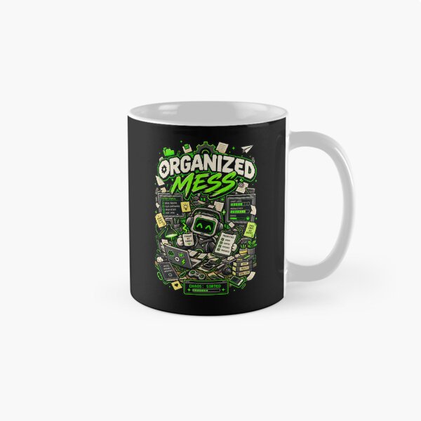Item preview, Organized Mess – Retro Pixel Chaos Humor designed and sold by Mad Factory Designs.