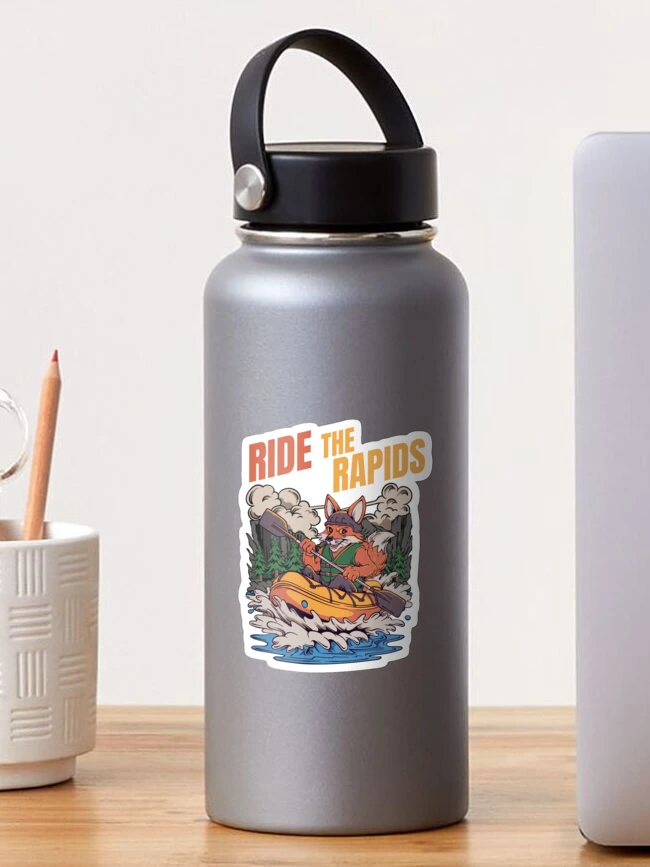 Thumbnail 1 of 3, Sticker, Ride the Rapids designed and sold by SURYAsticker.