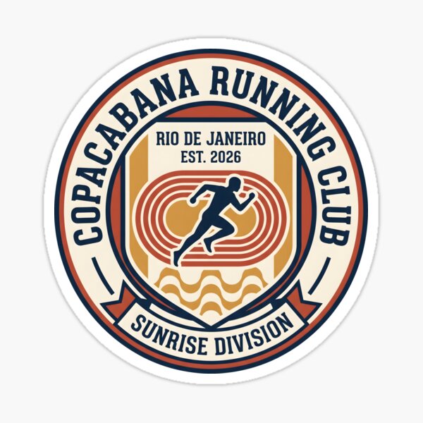 Artikelvorschau, Vintage-Wappen des Copacabana Running Club entworfen und verkauft von SplashTastic.